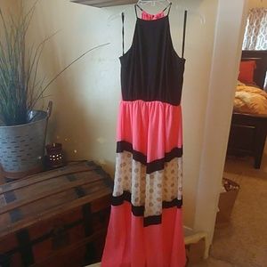 royal t Dresses - Bright Pink amd Black Dress royal t Dresses - Bright Pink amd Black Dress